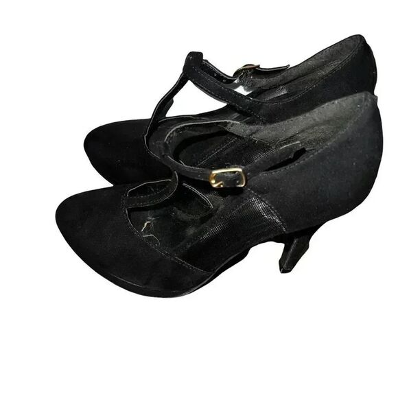 🌸Call it Spring T-Strap‎ Women Black Mesh Insert Heels Size 6.5🌸 - Picture 6 of 9